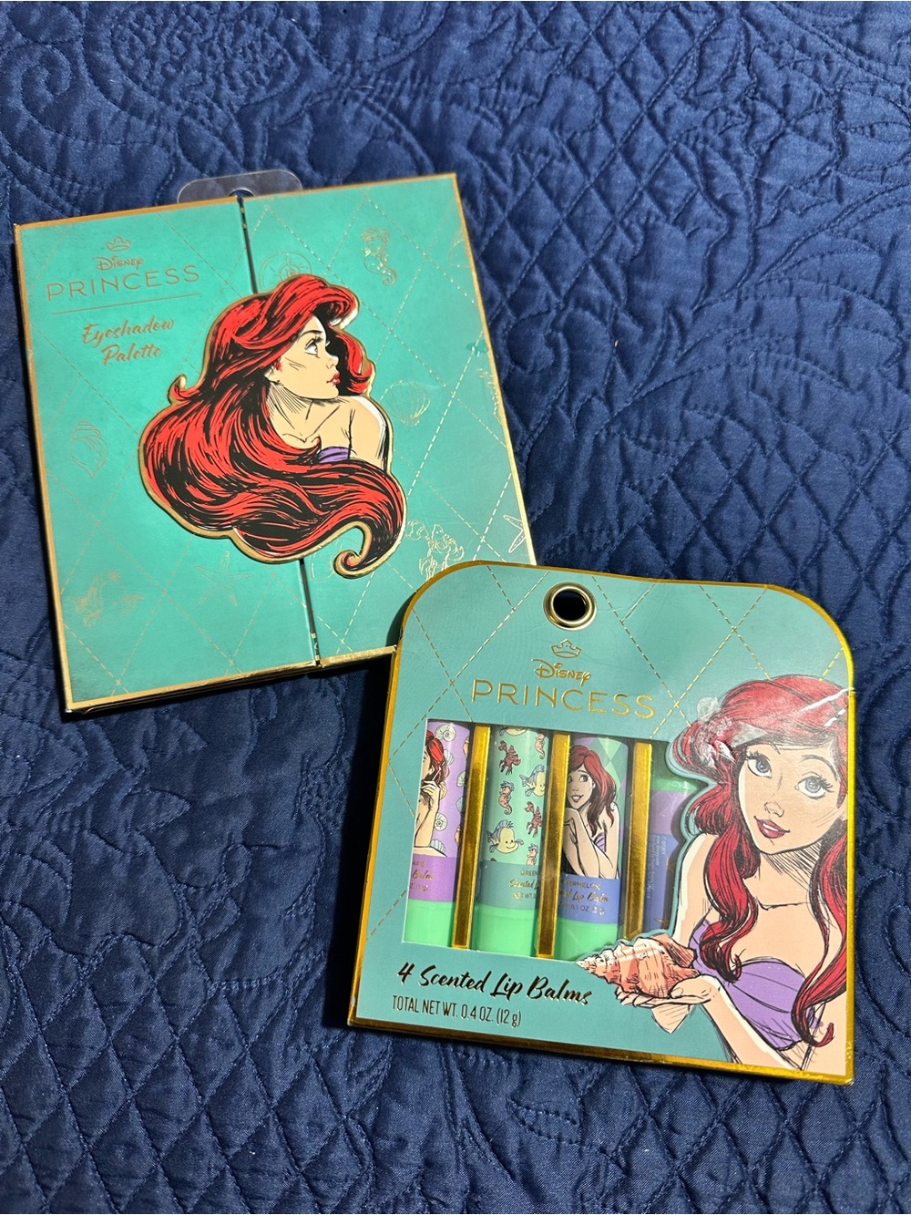 Disney Princess Ariel Lip Balm Set - Teal, Red, Purple, Green